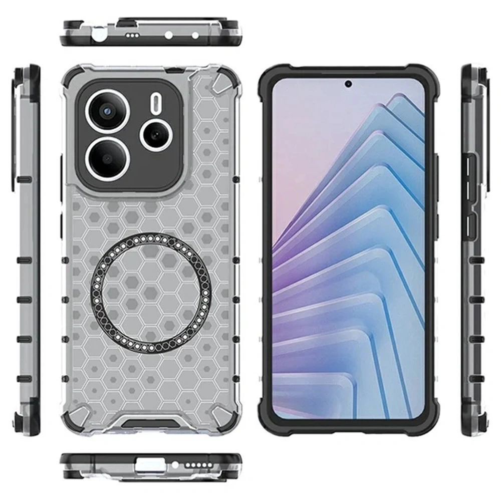 Kryt Xiaomi Redmi Note 14 5G, HoneyComb Shield MagSafe - bílý