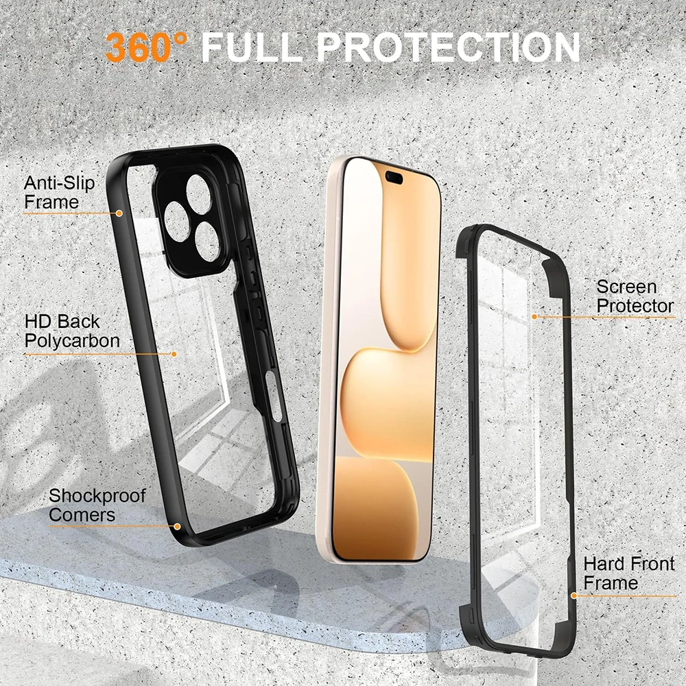 Pouzdro Honor 600 Lite, ColorVerse 360 - černé