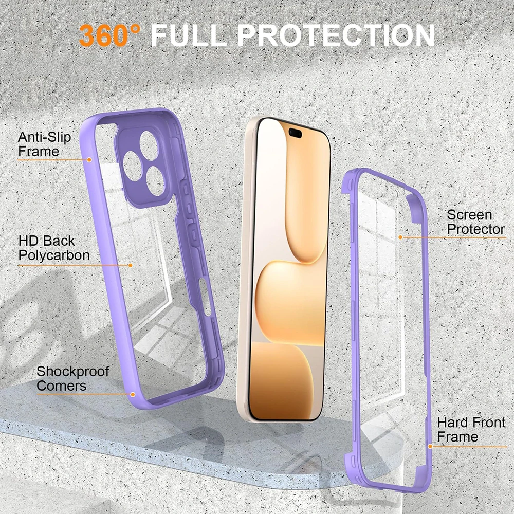 Pouzdro Honor 600 Lite, ColorVerse 360 - fialové