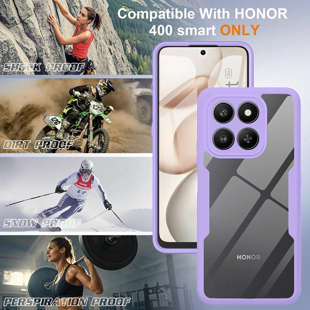 Pouzdro Honor 400 Smart 4G/5G / X7d 4G, ColorVerse 360 - fialové