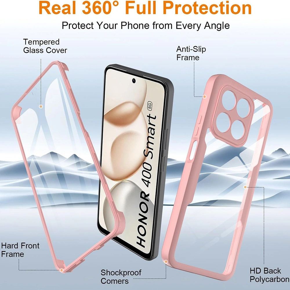 Pouzdro Honor 400 Smart 4G/5G / X7d 4G, ColorVerse 360 - růžové