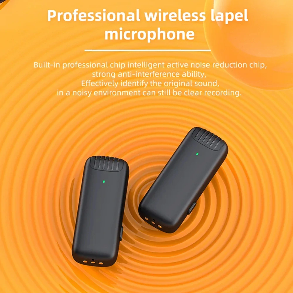 Bezdrátové mikrofony Techsuit LW4 USB-C, černé