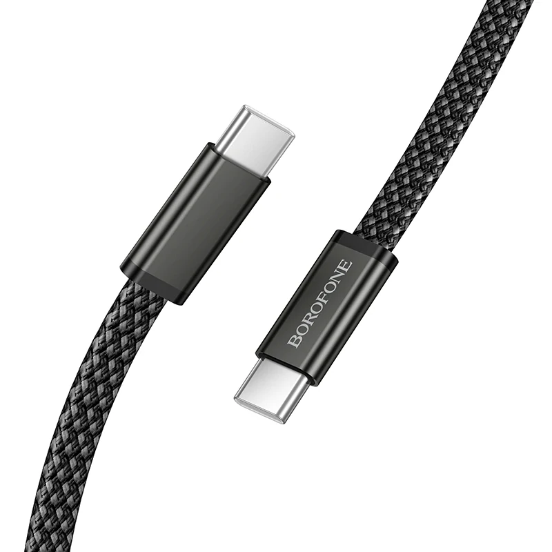 Datový kabel Borofone BX124 Peace USB-C / USB-C PD 60W 1m černý