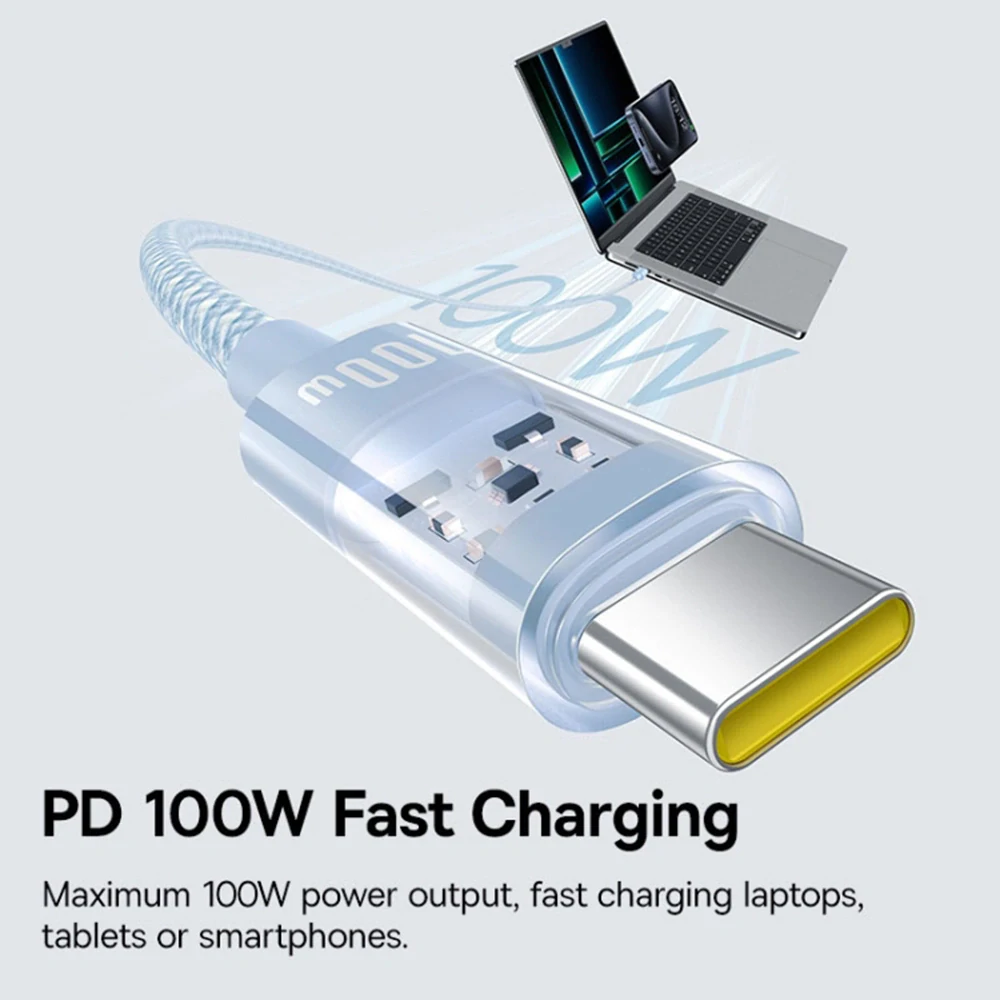 Datový Baseus Gem - Type-C na Type-C, 100W, 1m - Galaxy Blue