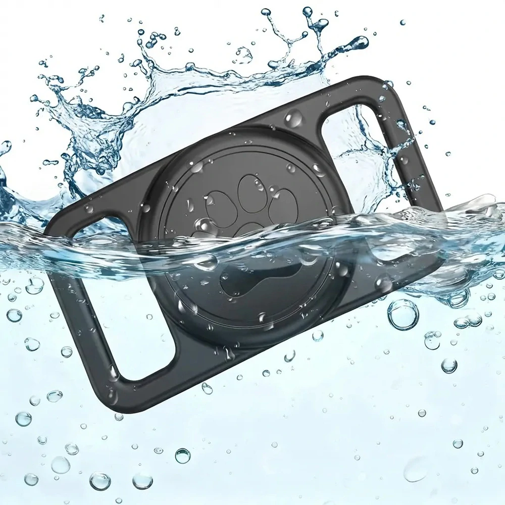 Pouzdro pro APPLE AIRTAG pro psy Techsuit BuddyGuard (DG1) voděodolný, pro obojky široké 0,6"–1,3" – černý