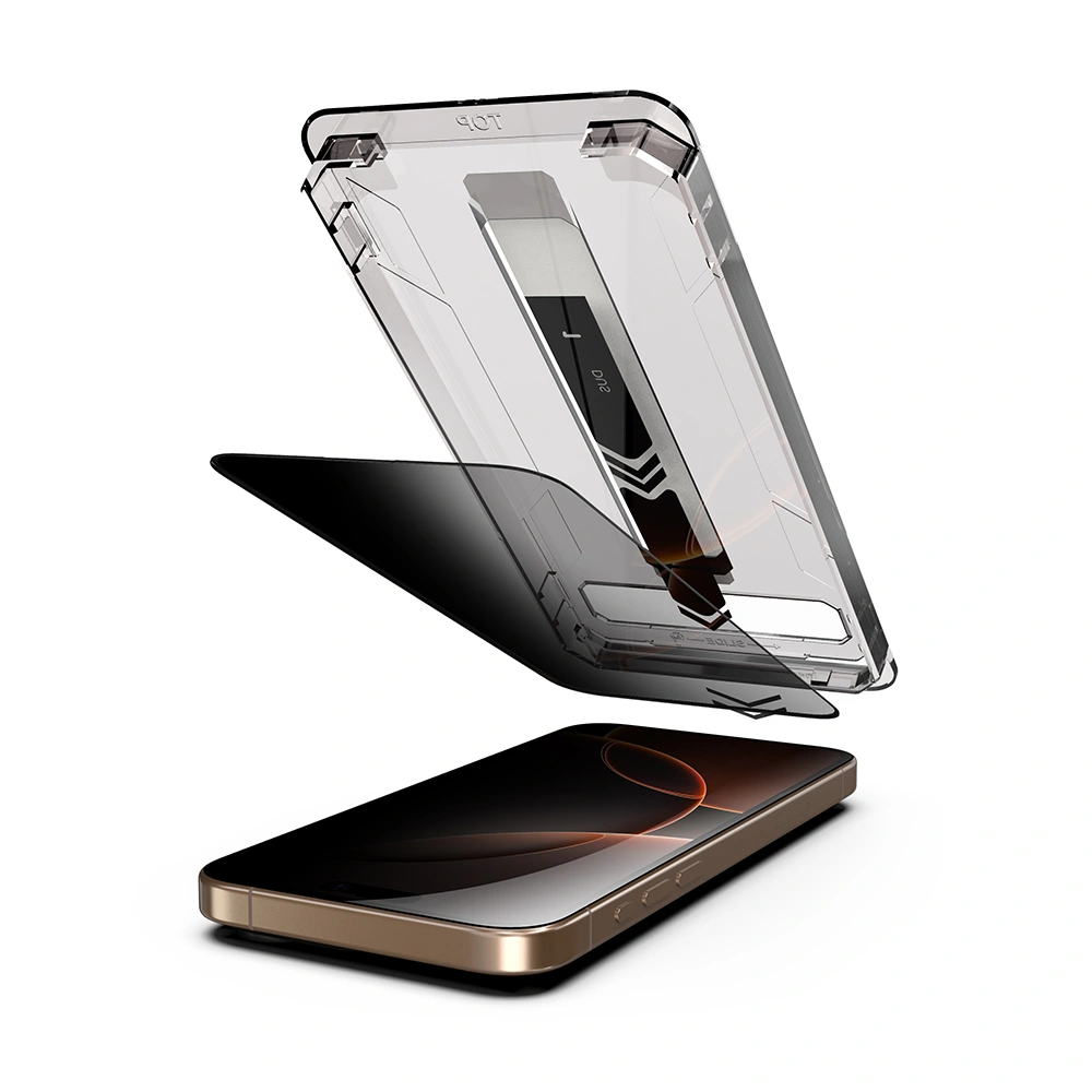 Tvrzené sklo iPhone 17 Pro Max, TitanGlass FullCover s privátním filtrem (2 kusy)