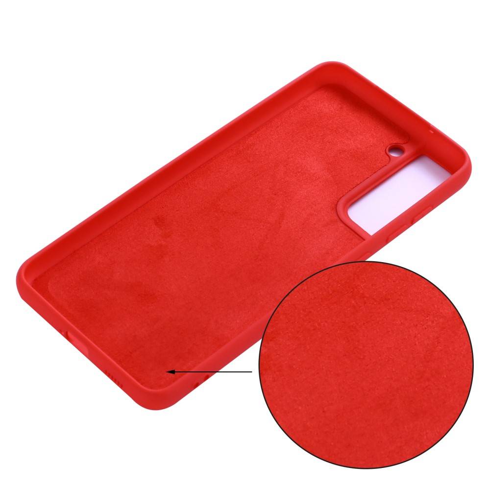 Kryt Samsung Galaxy S21 FE Silicone case červený