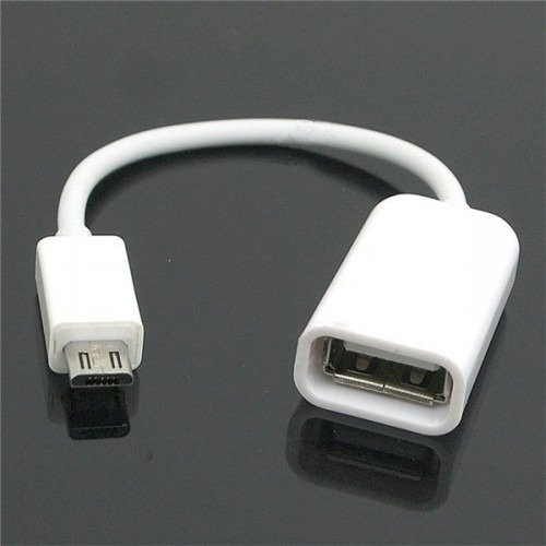 Kabel OTG micro USB - bílý