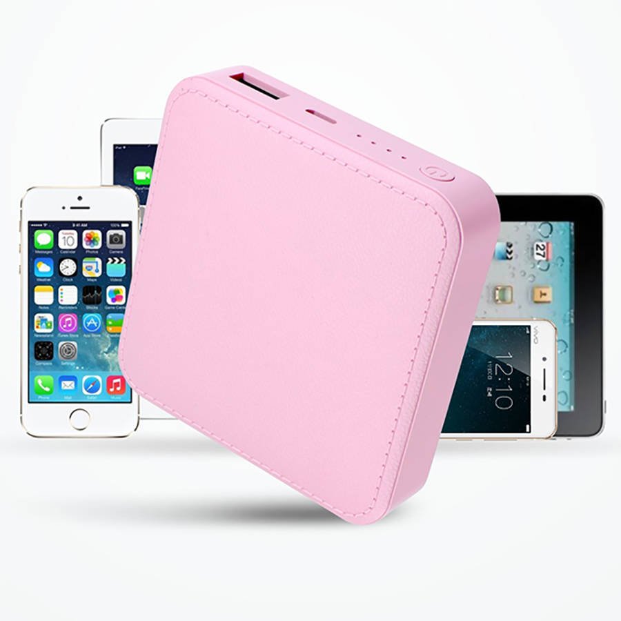 Powerbanka 10000mAh USB + Micro USB Indikátor nabíjení - růžová