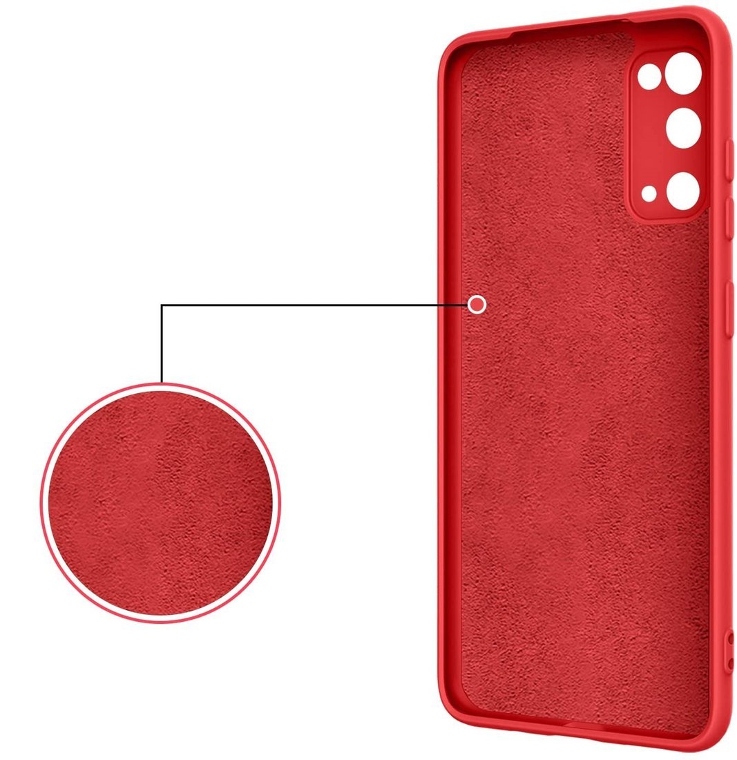Kryt Xiaomi Redmi 9 Silicone Ring Magnetic Stand červený