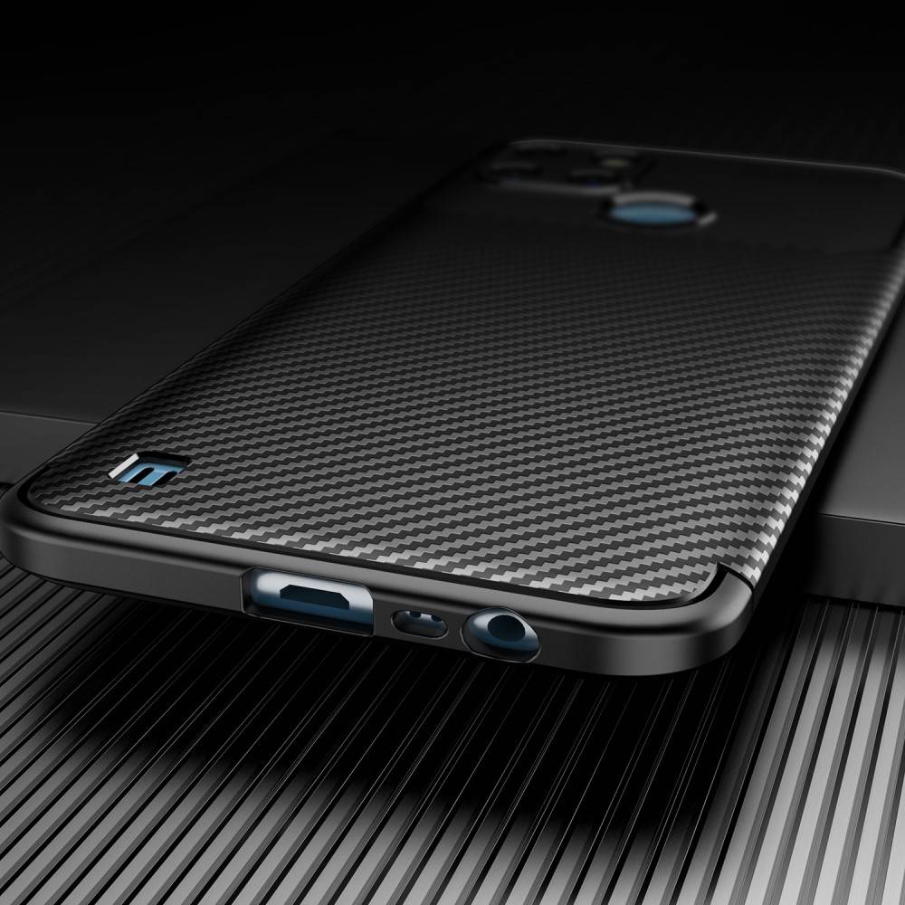 Kryt Realme C21Y / C25Y Armored Shockproof Carbon Fiber black