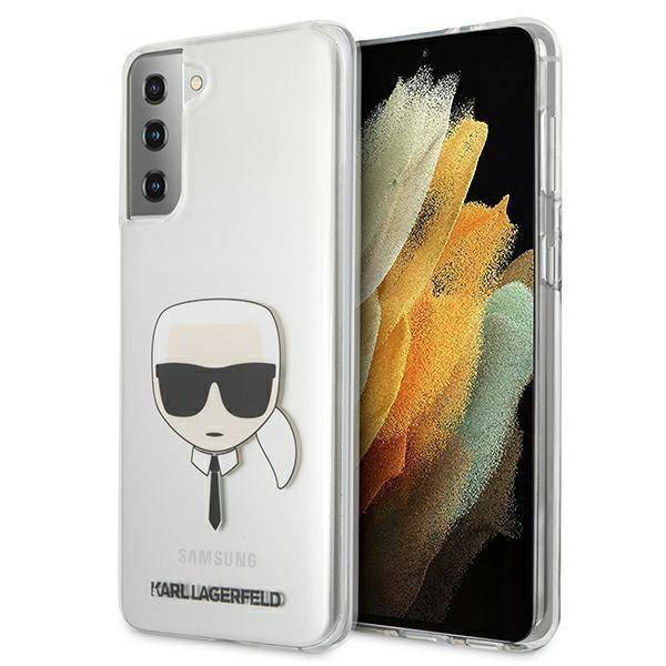 Kryt Samsung Galaxy S21 Plus Karl Lagerfeld Hardcase Karl`s Head (KLHCS21MKTR) transparentní