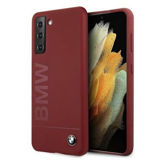 BMW - Samsung Galaxy S21 - Silikonový kryt BMW (BMHCS21SSLBLRE) červený