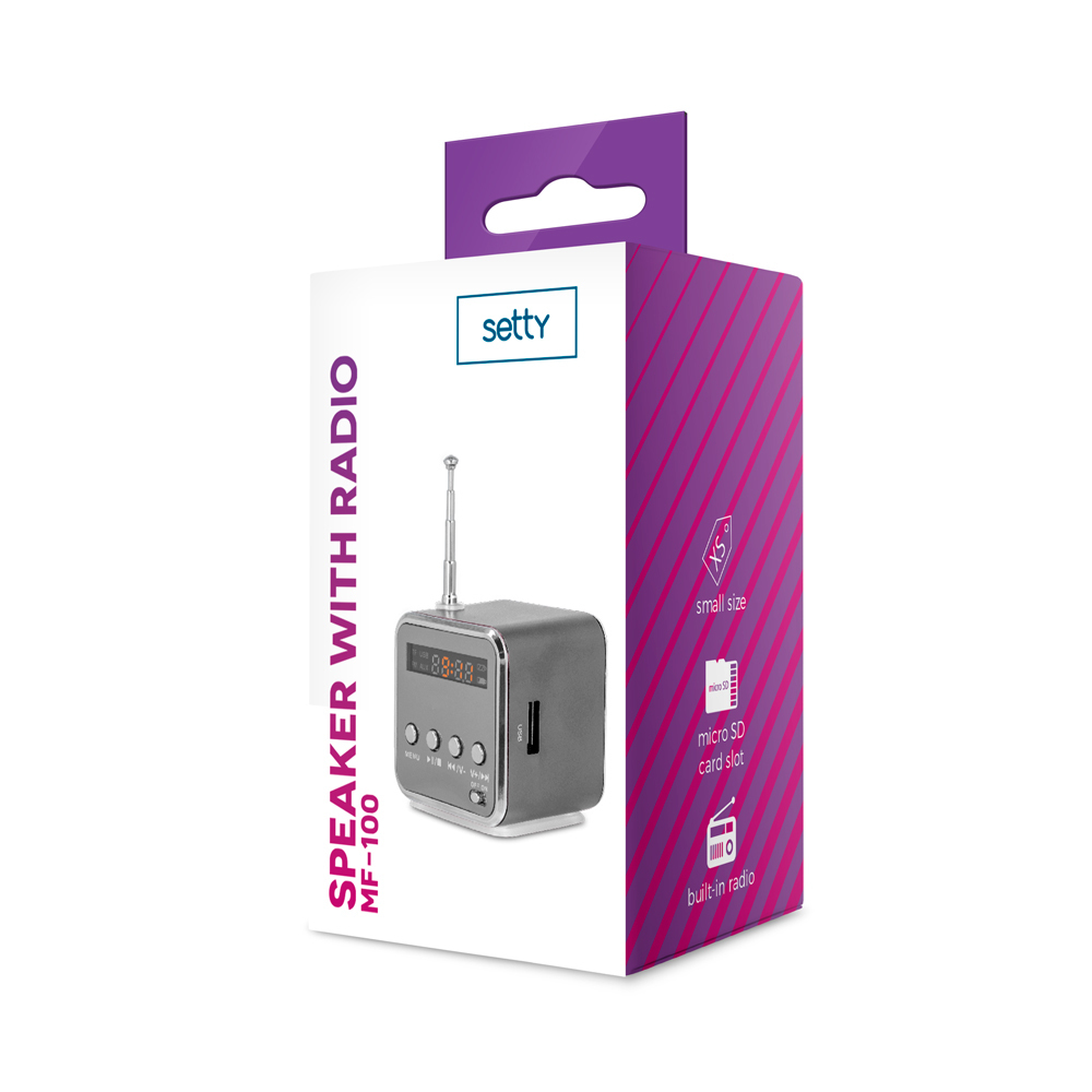Bluetooth reproduktor Setty MF-100 - stříbrný