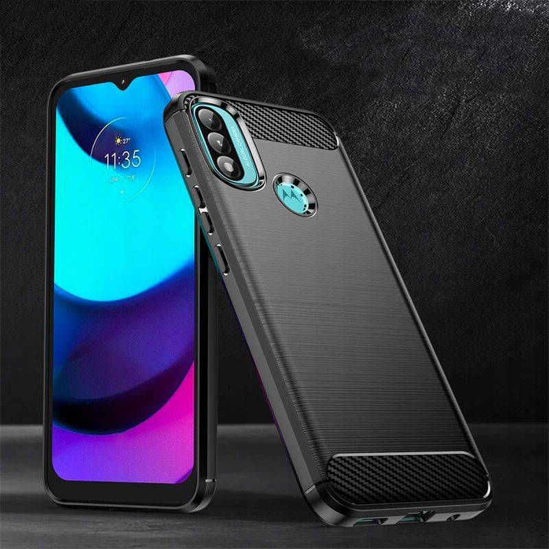 Kryt Motorola Moto E20s / E30 / E40 Tech-Protect TPU Carbon black