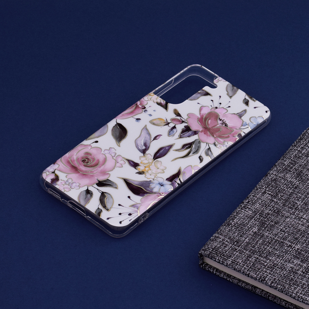 Kryt Samsung Galaxy S21 Plus Techsuit - Marble Series - Chloe White