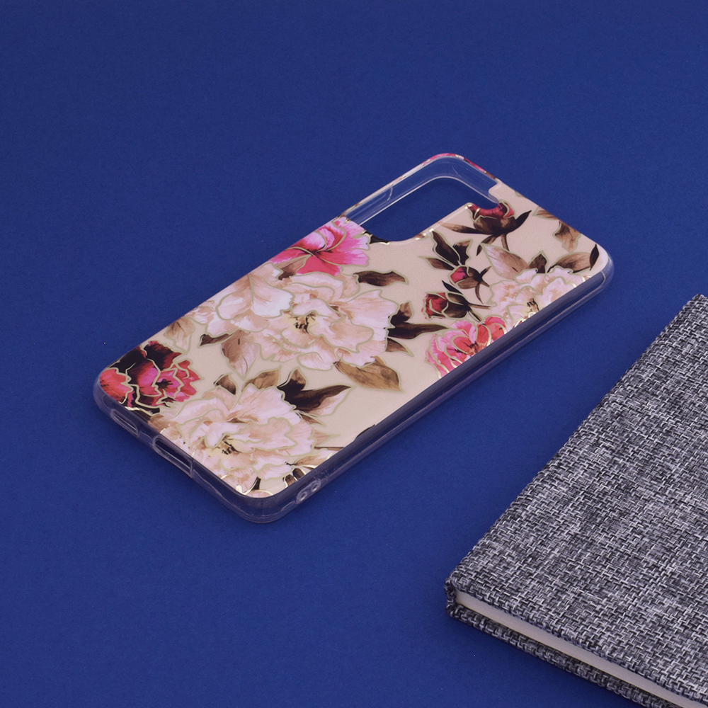 Kryt Samsung Galaxy S21 FE Techsuit - Marble Series - Mary Berry Nude