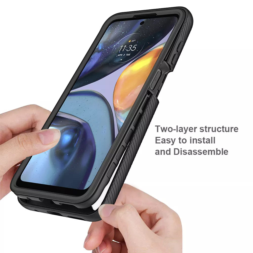 Pouzdro Motorola Moto G52 / G82 Techsuit - Defense360 Pro + ochrana obrazovky, černé