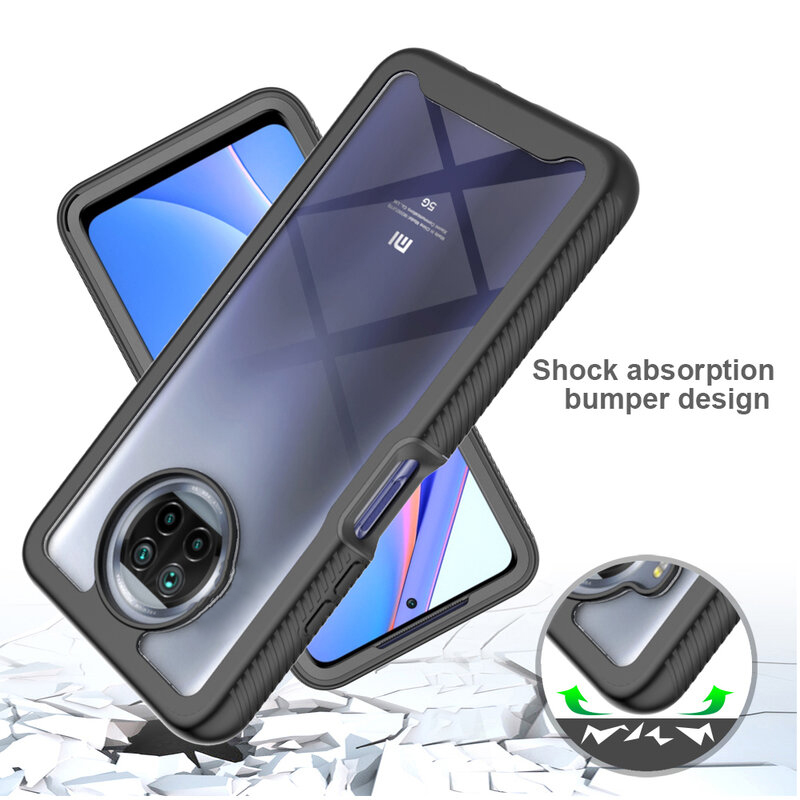 Pouzdro Xiaomi Redmi Note 9T 5G Techsuit - Defense360 Pro + ochrana obrazovky, černé