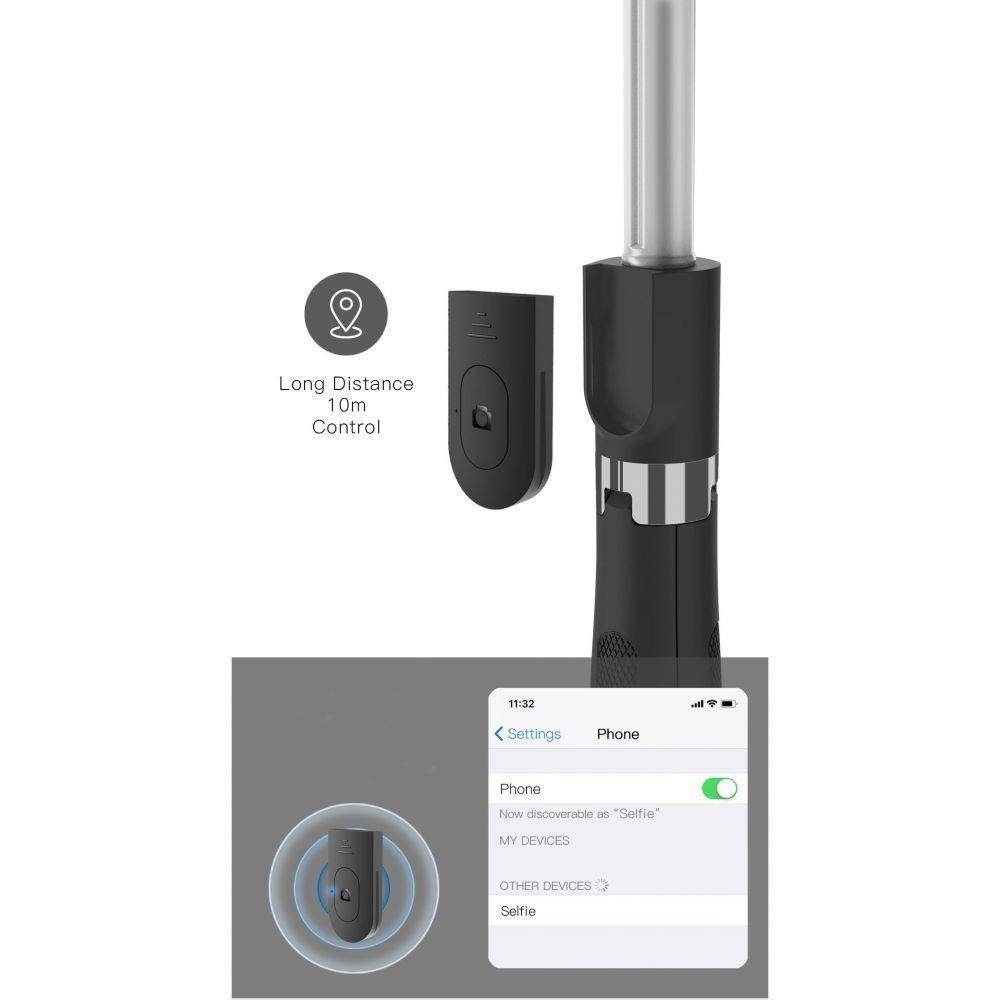 Selfie tyč bluetooth pro iOS / Android Tech-Protect L01S černá