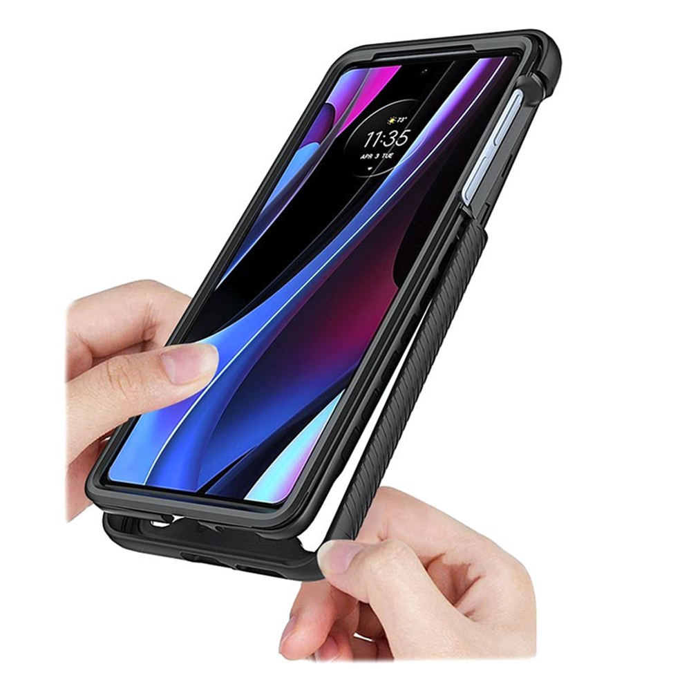 Pouzdro Motorola EDGE 30 Pro Techsuit - Defense360 Pro + ochrana obrazovky, černé