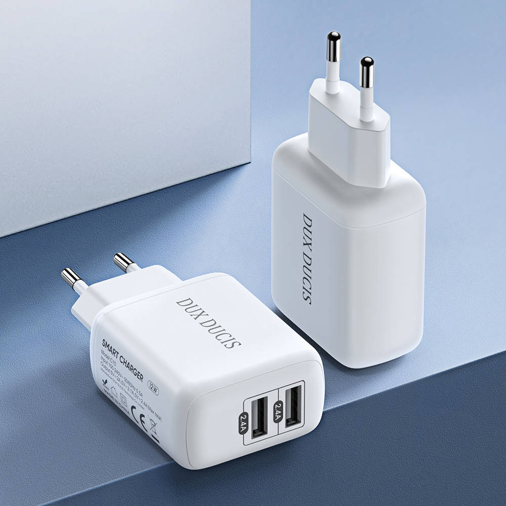 Nabíječka do sítě 12W 2.4A 2xUSB Dux Ducis C10 bílá
