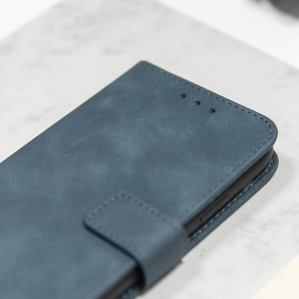 Pouzdro flip Samsung Galaxy A13 5G Velvet eko kůže, zelené