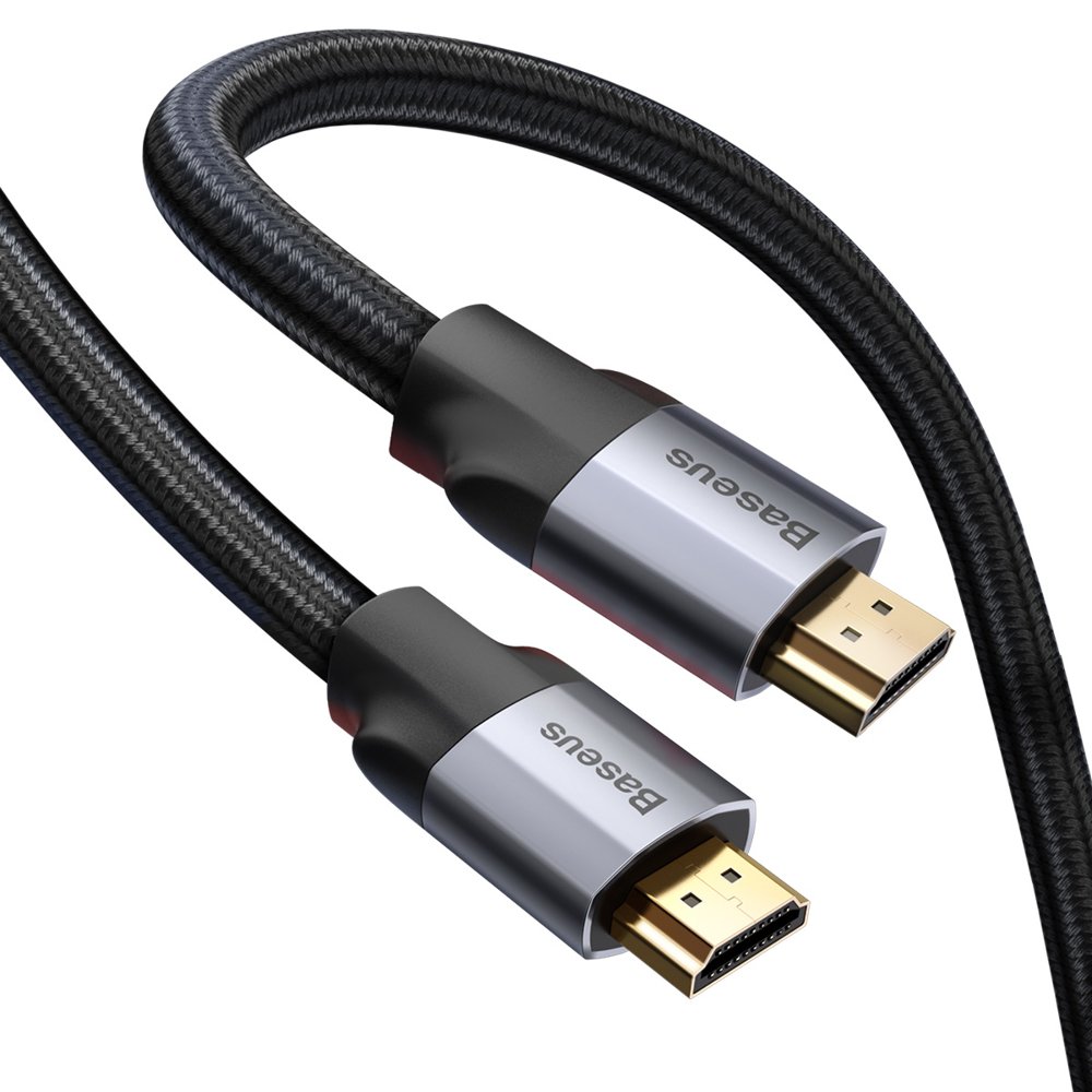 Kabel 5m 2x HDMI Male 4kHD Baseus Enjoyment Series CAKSX-E0G šedá + černá