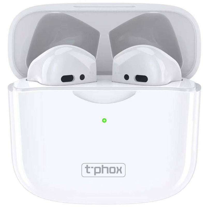 Bezdrátová sluchátka TWS-10, T-Phox bílé