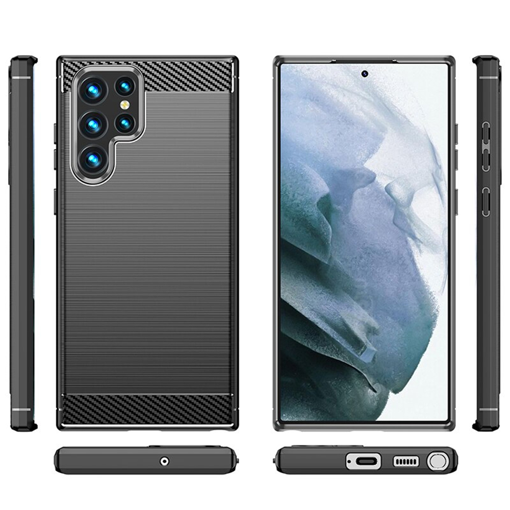 Kryt Samsung Galaxy S22 Ultra, Armored Carbon černý