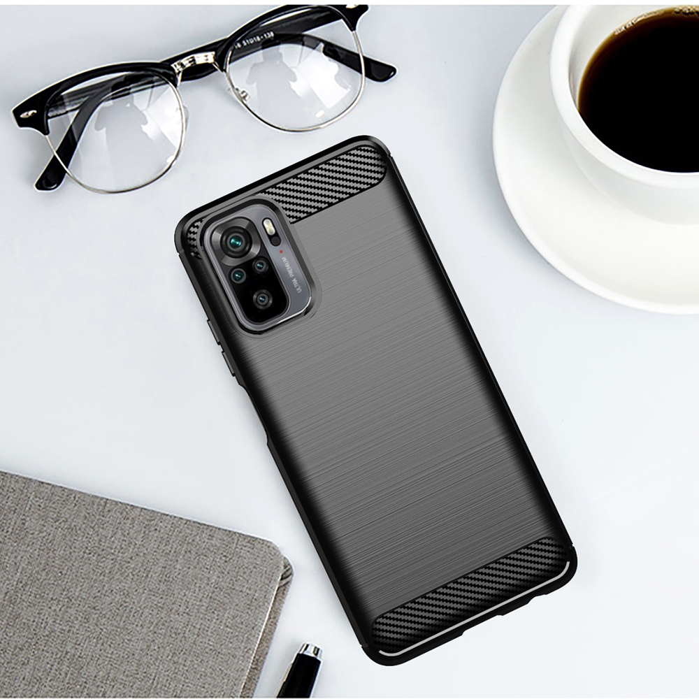 Kryt Xiaomi Redmi Note 10 4G / Redmi Note 10s / Poco M5s, Armored Carbon black