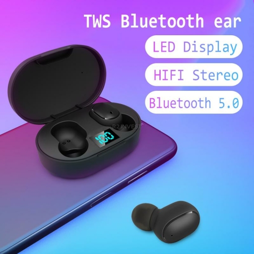 Bezdrátová sluchátka Bluetooth 5.0 , E6s černá