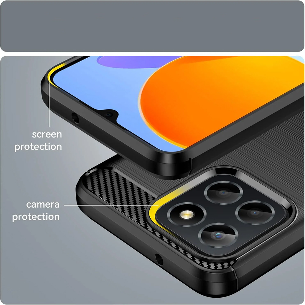 Kryt Honor X6 / X8 5G / 70 Lite, Armored Carbon black
