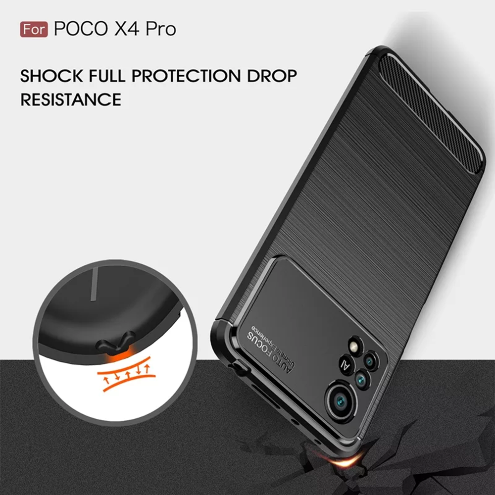Kryt Xiaomi Poco X4 Pro 5G, Armored Carbon black