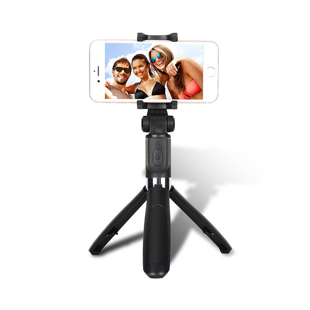 Selfie tyč Tripod Techsuit L01 Stabilní držák na stativ s výsuvným ramenem, dálkové ovládání Bluetooth, 70 cm – černý