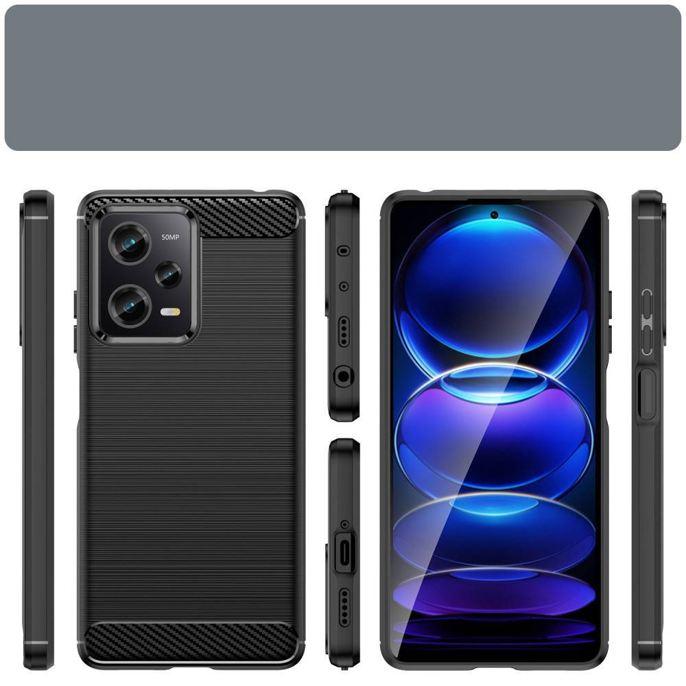 Kryt Xiaomi Redmi Note 12 Pro+ Nexeri TPU Premium Carbon černé
