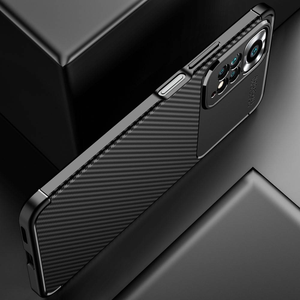 Kryt Xiaomi Redmi Note 11 Pro Armored Shockproof Carbon Fiber černý