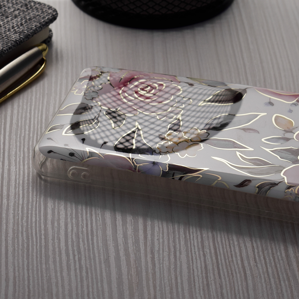 Kryt iPhone 15 Pro Max Techsuit - Marble Series - Chloe White