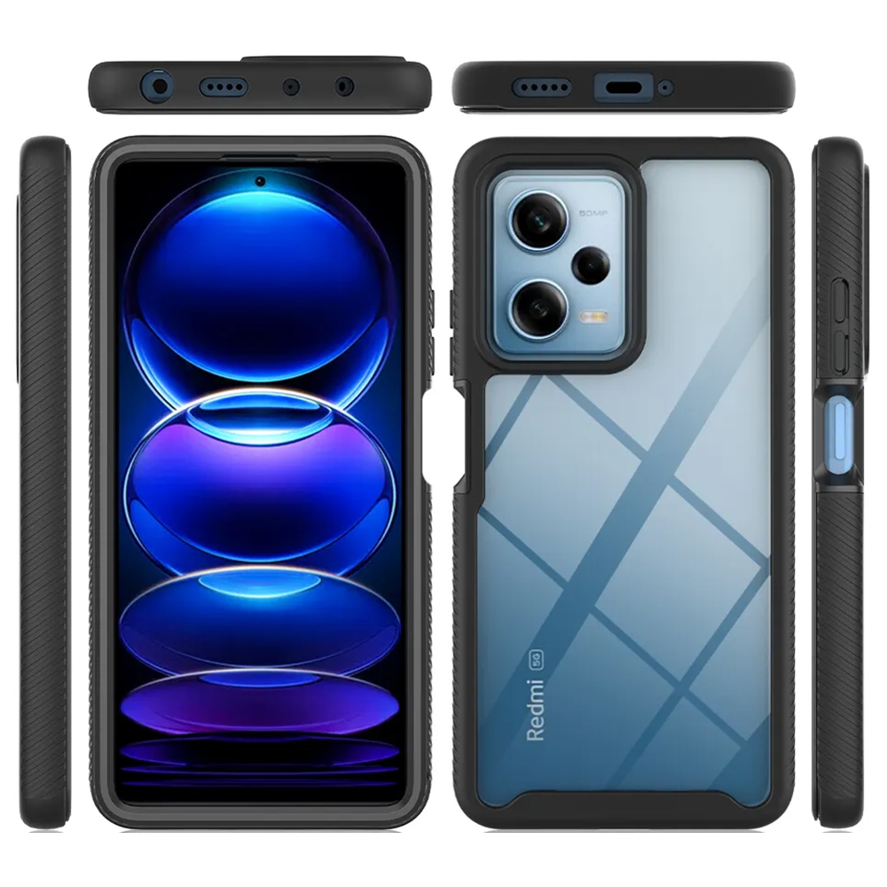 Pouzdro Xiaomi Redmi Note 12 5G / Poco X5 Techsuit - Defense360 Pro + ochrana obrazovky, černé