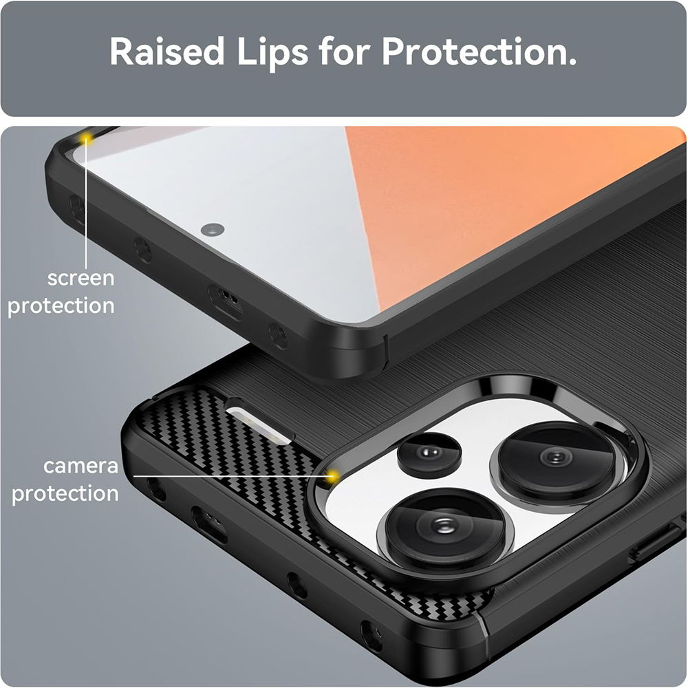 Kryt Xiaomi Redmi Note 13 Pro+, Armored Carbon black