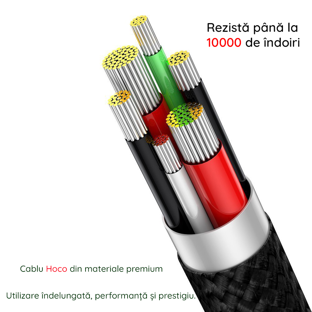 Datový kabel Hoco (X68) - USB Type-C to USB Type-C, 3A, 1.0m - zelený