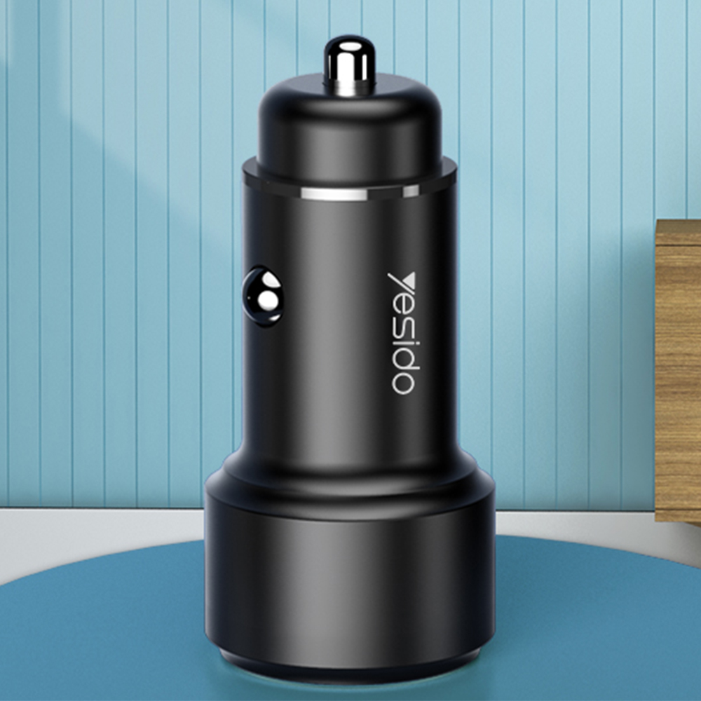 Nabíječka do auta Yesido (Y43) - 2xUSB, QC 3.0 36W - černá
