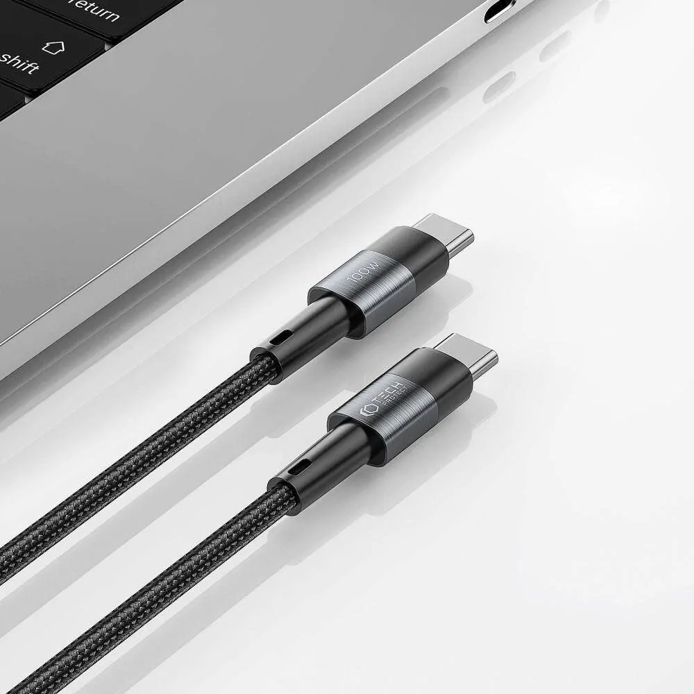Datový kabel Tech-Protect Ultraboost USB-C na USB-C, 5A PD100W 3m šedý