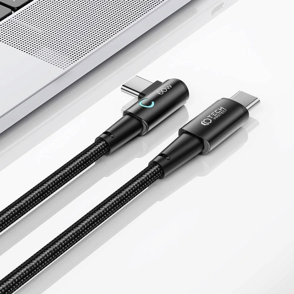 Datový kabel Tech-Protect Ultraboost "L" USB-C na USB-C, 6A PD60W 2m černý