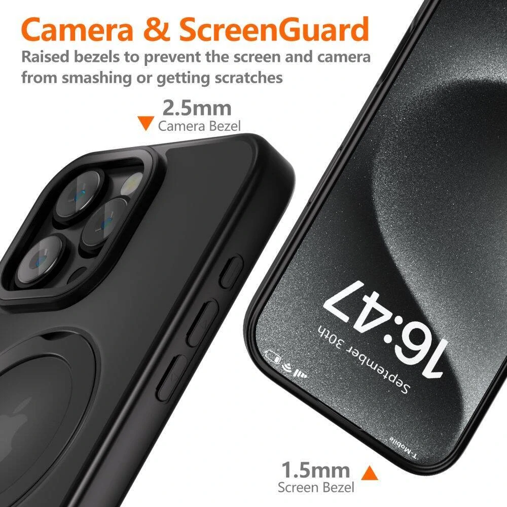 Kryt iPhone 16 Pro Max Tech-Protect MagRing MagSafe Matte černý