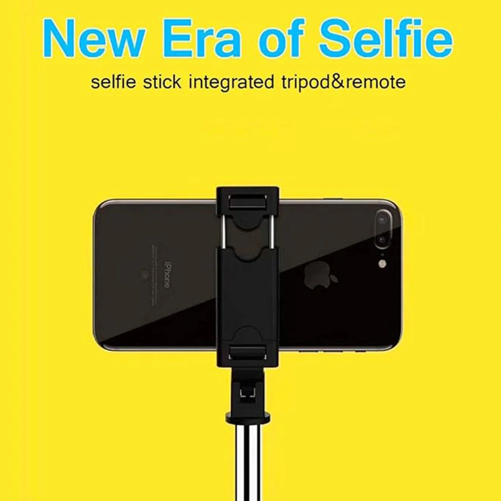 Selfie tyč Tripod Techsuit (K07) - Kompaktní držák na stativ s dálkovým ovládáním Bluetooth, skládací, 70 cm - černý