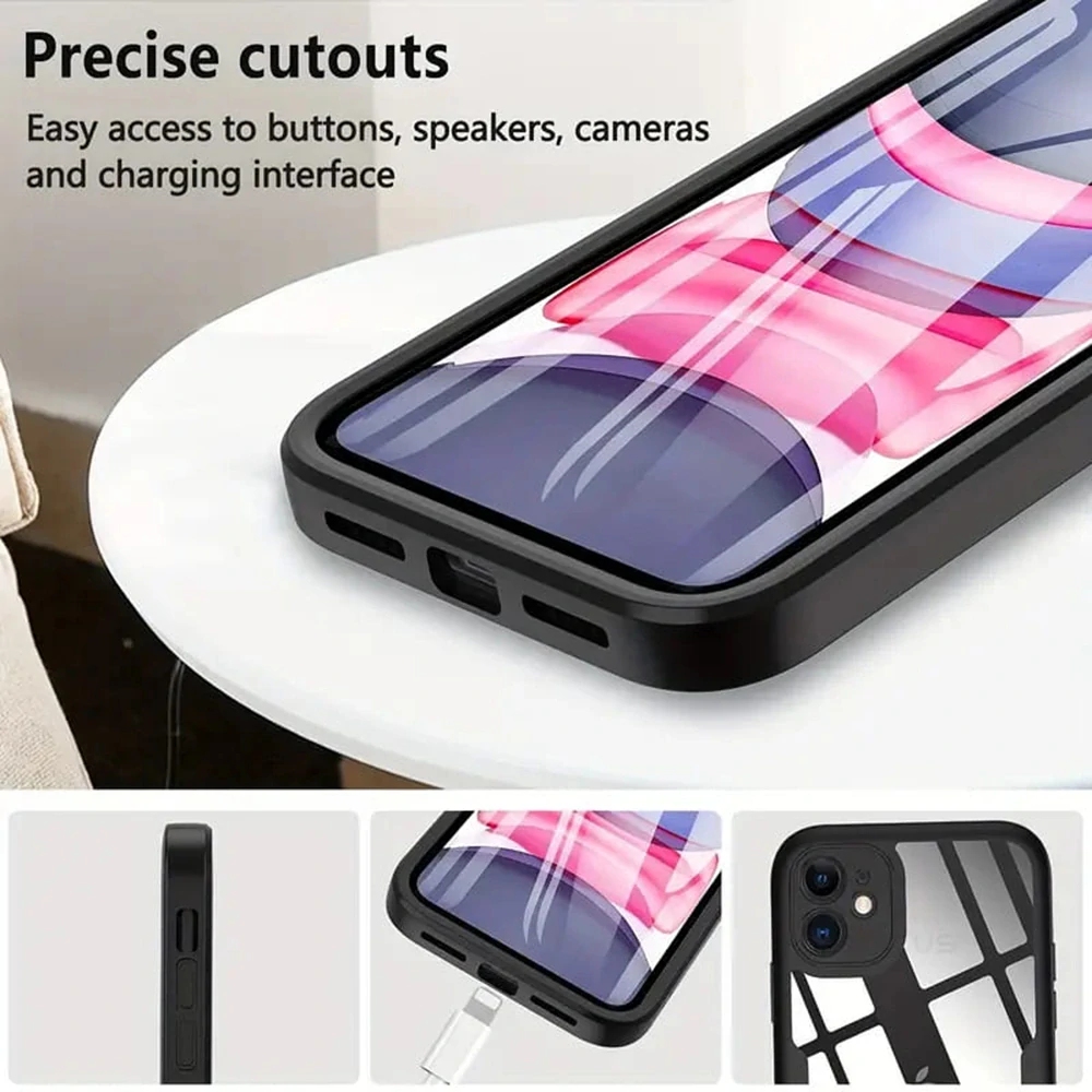 Pouzdro iPhone 15 Techsuit - ColorVerse 360 Series + ochrana obrazovky, modré