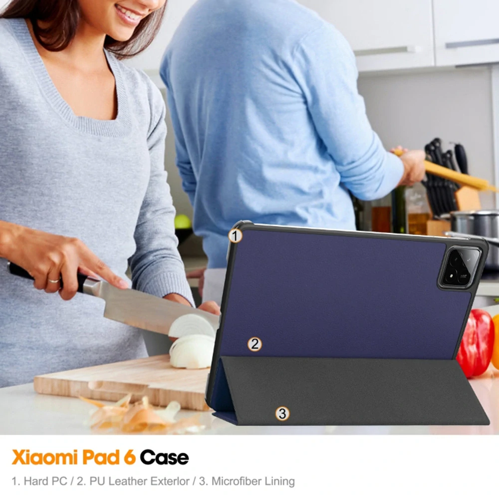 Pouzdro pro tablet Xiaomi Pad 6S Pro 12,4", Techsuit FoldPro modré