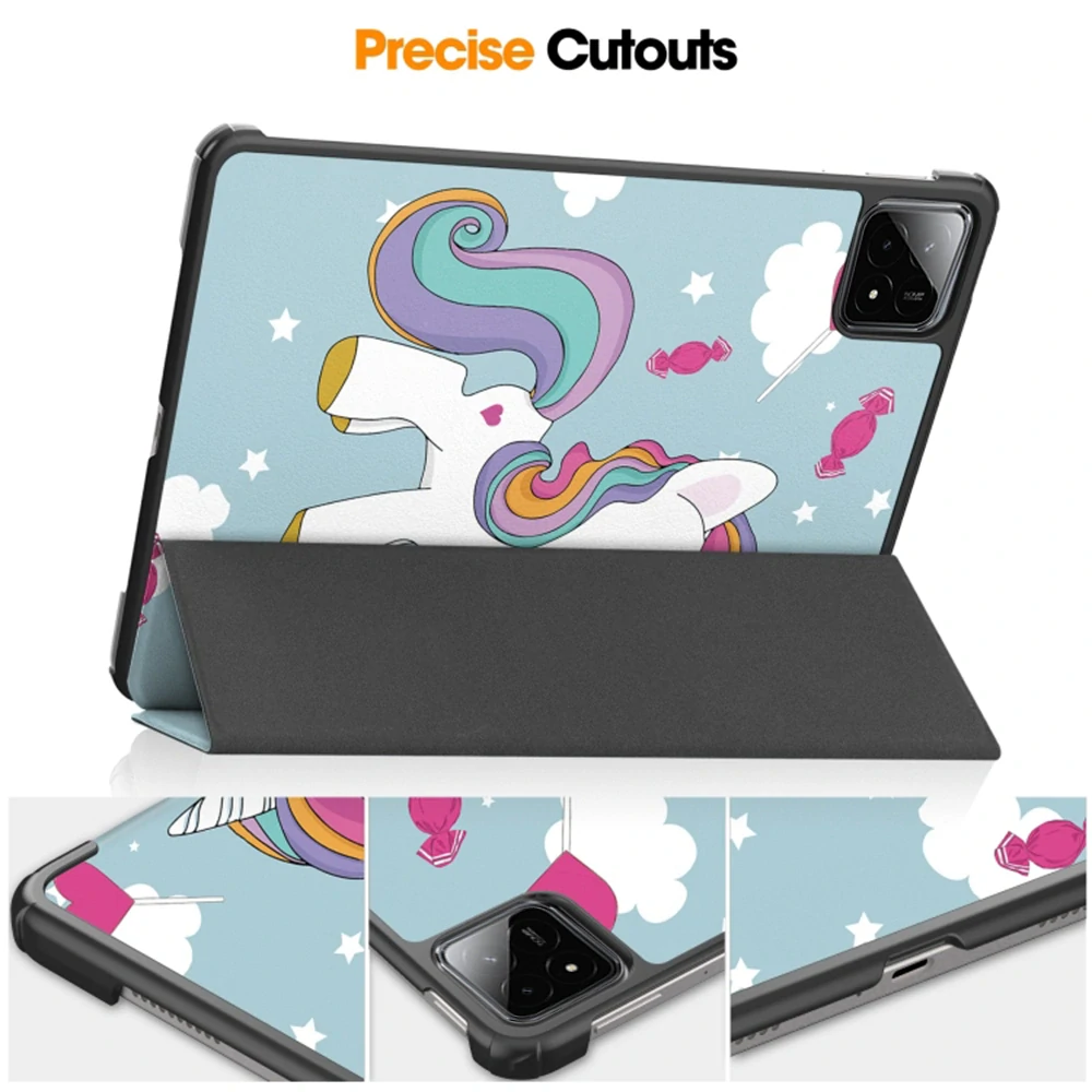 Pouzdro pro tablet Xiaomi Pad 6S Pro 12,4", Techsuit FoldPro jednorožec