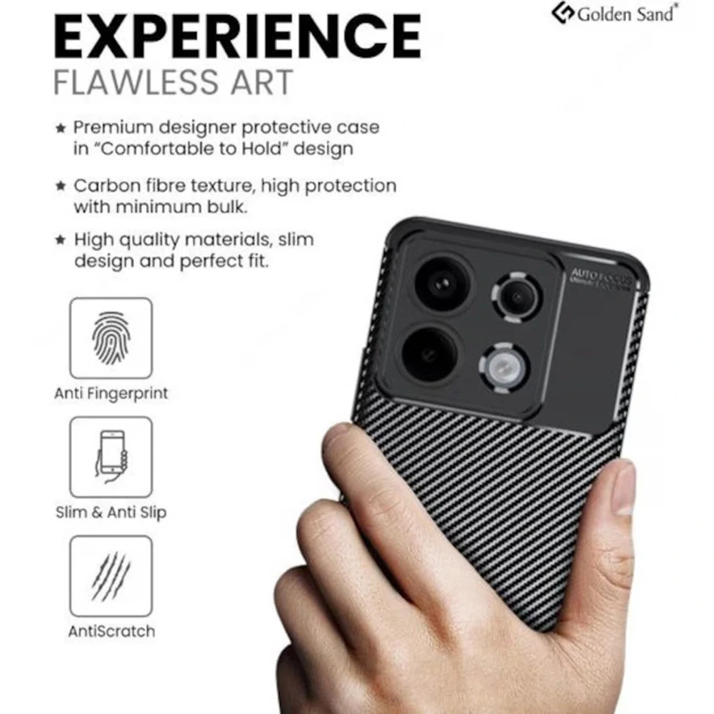 Kryt Xiaomi Redmi Note 13 5G, Techsuit CarbonFiber černý